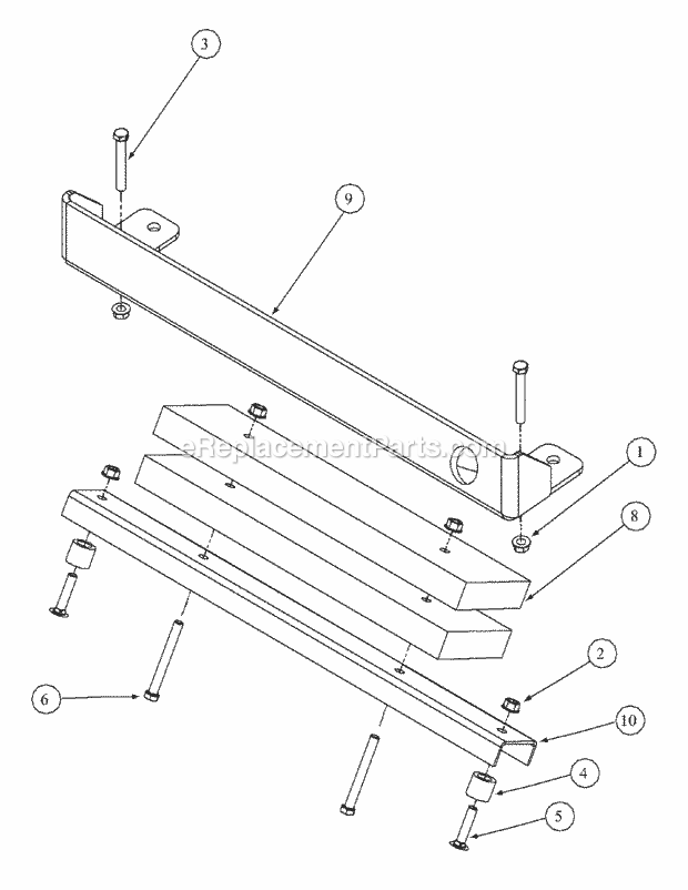 Rear Bumper Diagram and Parts List for M48-KW 53BB5DAV750 Cub Cadet Sprayer